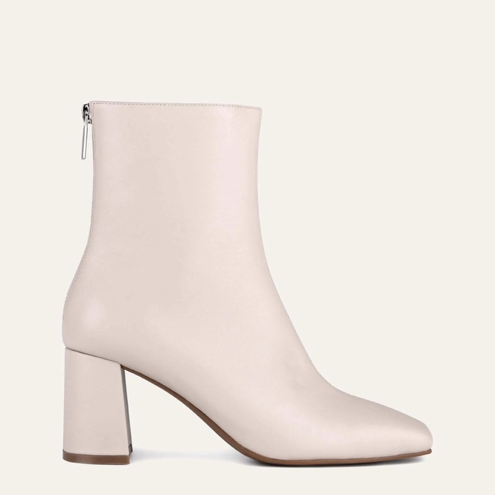 Jo Mercer Nevada Mid Ankle Boots Bone Leather